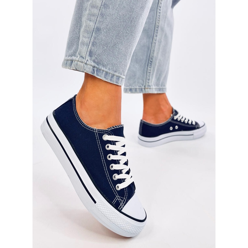 Klassiska damsneakers Fargis D.BLUE blå 2