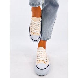 Fargis Beige klassiska sneakers för kvinnor 1