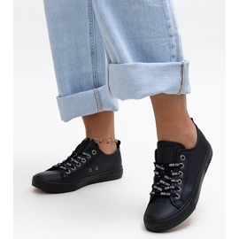 Svarta eko läder sneakers Big Star KK274106 1