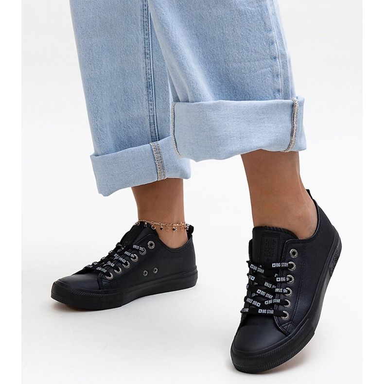 Svarta eko läder sneakers Big Star KK274106 1