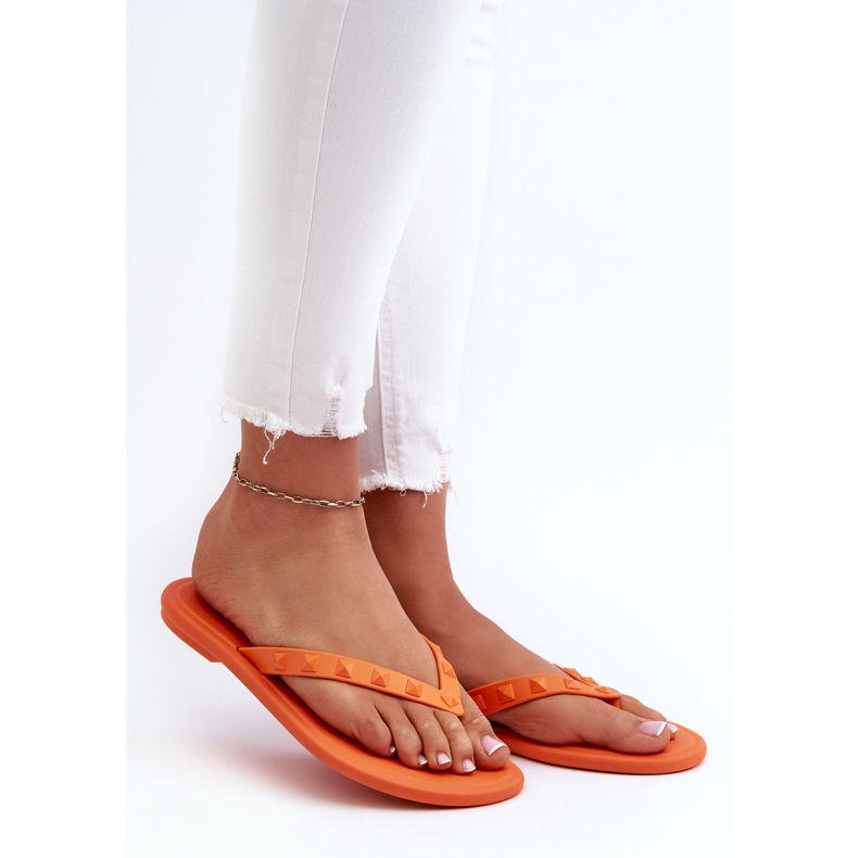 Platta flexibla flip-flops för kvinnor ZAXY JJ285254 Orange 2