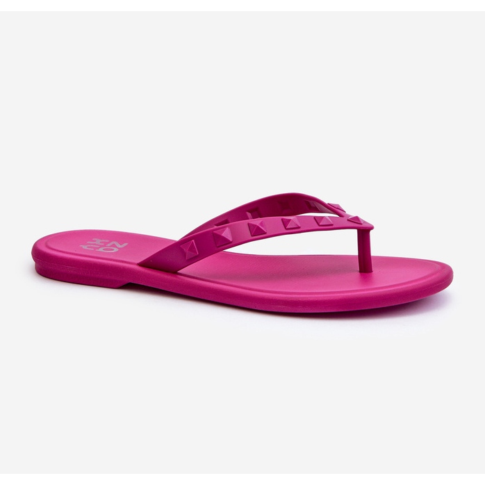 Platta flexibla flip-flops för kvinnor ZAXY JJ285252 Fuchsia rosa 1