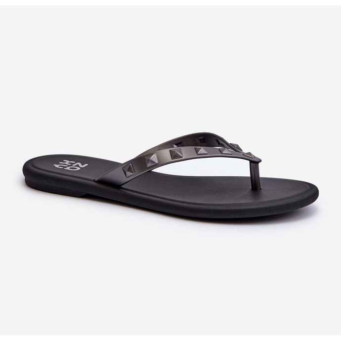 Platta flexibla flip-flops damer ZAXY JJ285297 grå-svart 1