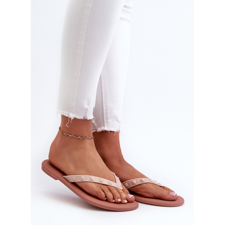 Platta flexibla flip-flops för kvinnor ZAXY JJ285298 Rosa 2