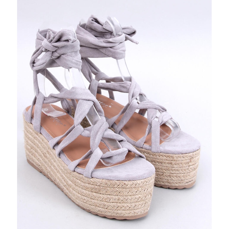 Manon Grey plattform espadrillor grå 1