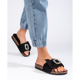 Svarta flip flops på korksula 2