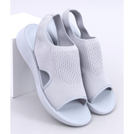 Aldos Grey mjuka genombrutna sandaler grå 1