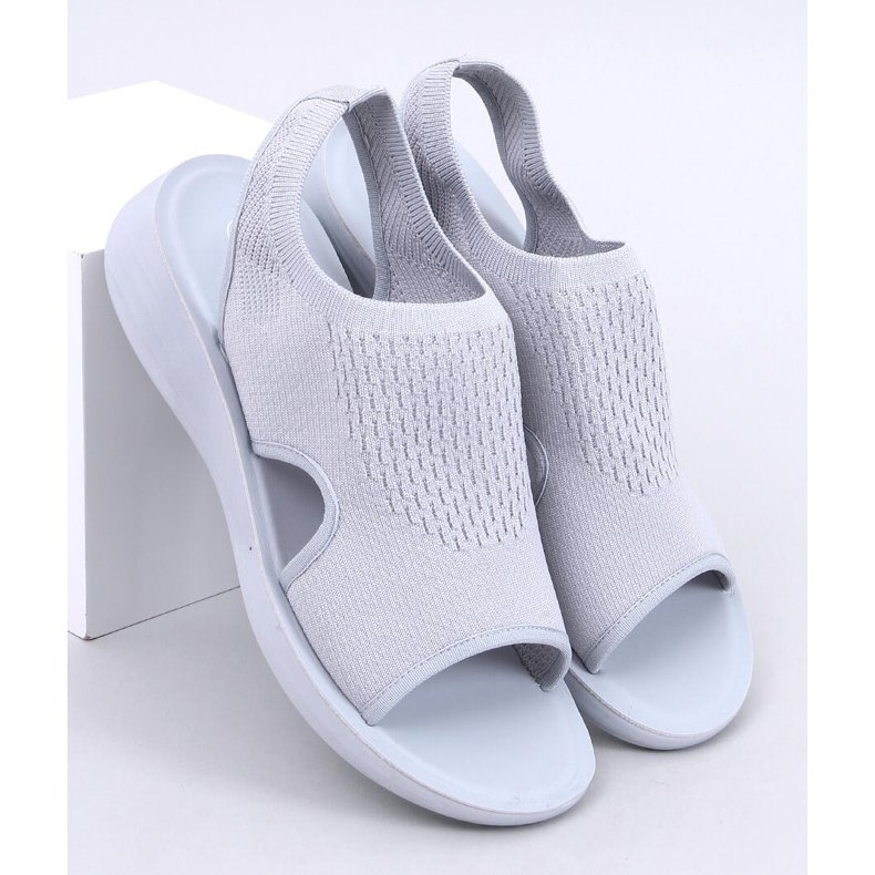 Aldos Grey mjuka genombrutna sandaler grå 1