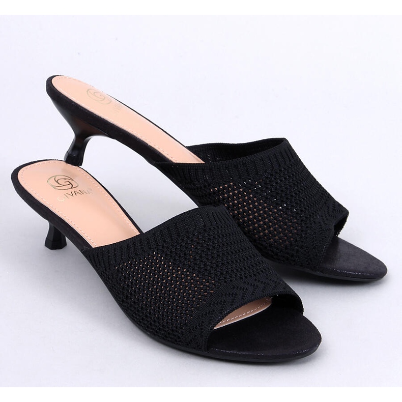 Bertini Svarta genombrutna flip flops 1