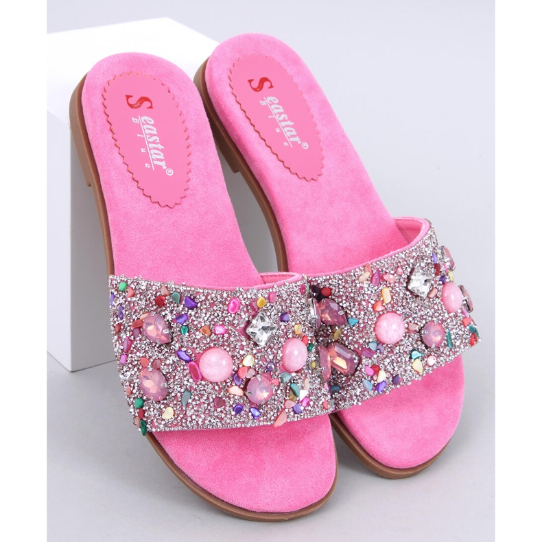 Abriel Fuchsia flipflops i sten rosa 1