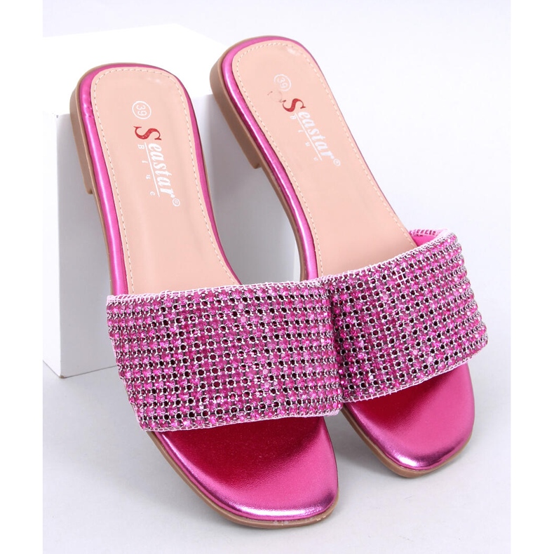 Yanni Fuchsia strass flip-flops rosa 1