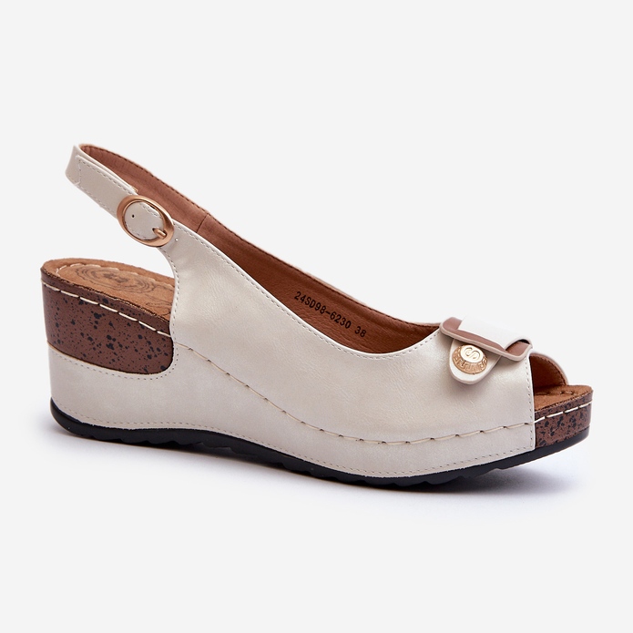 Evento Kvinnors lätta sandaler Komfortskor Beige och Silver Efravia 1