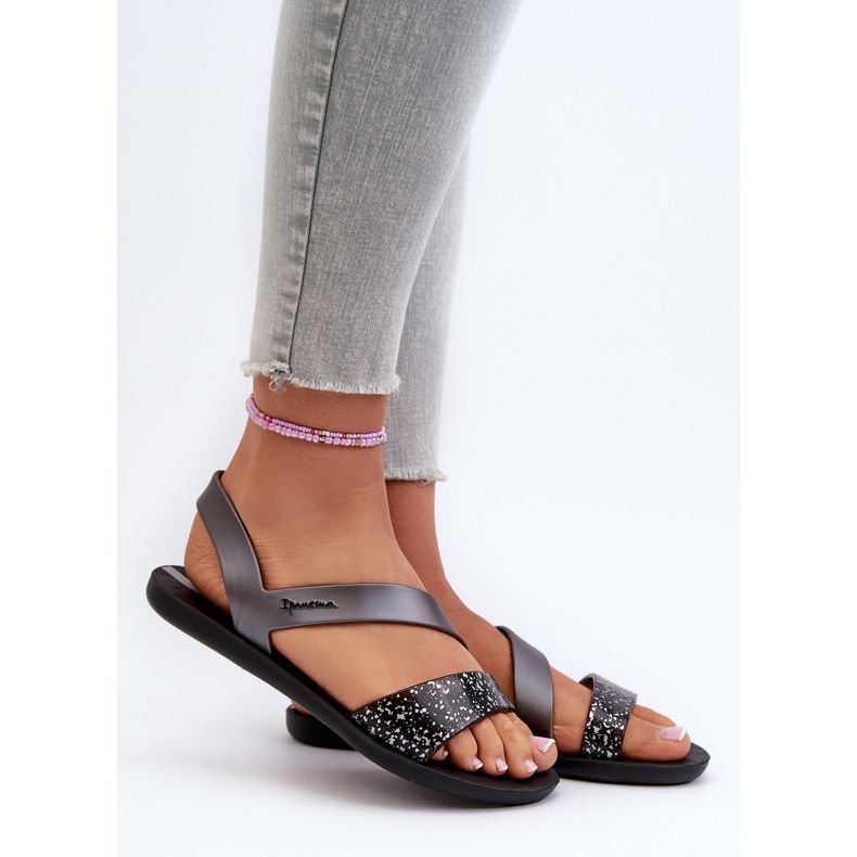 Damsandaler 82429 Ipanema Vibe Sandal Fem Svart och Silver 2