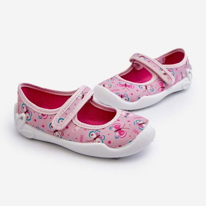 Befado Barnfjärils Ballerina Tofflor 114X523 Rosa 1