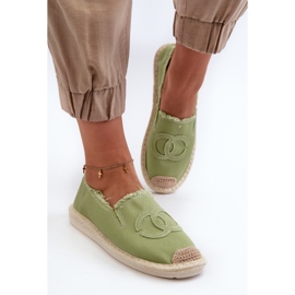 Klassiska Espadriller för kvinnor Green Flaure grön 5