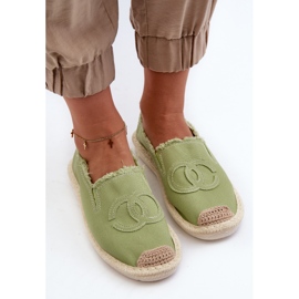 Klassiska Espadriller för kvinnor Green Flaure grön 6
