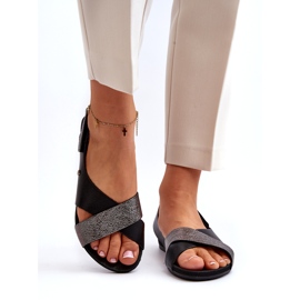 Zazoo 40141 Lädersandaler med kardborreband, svart 3