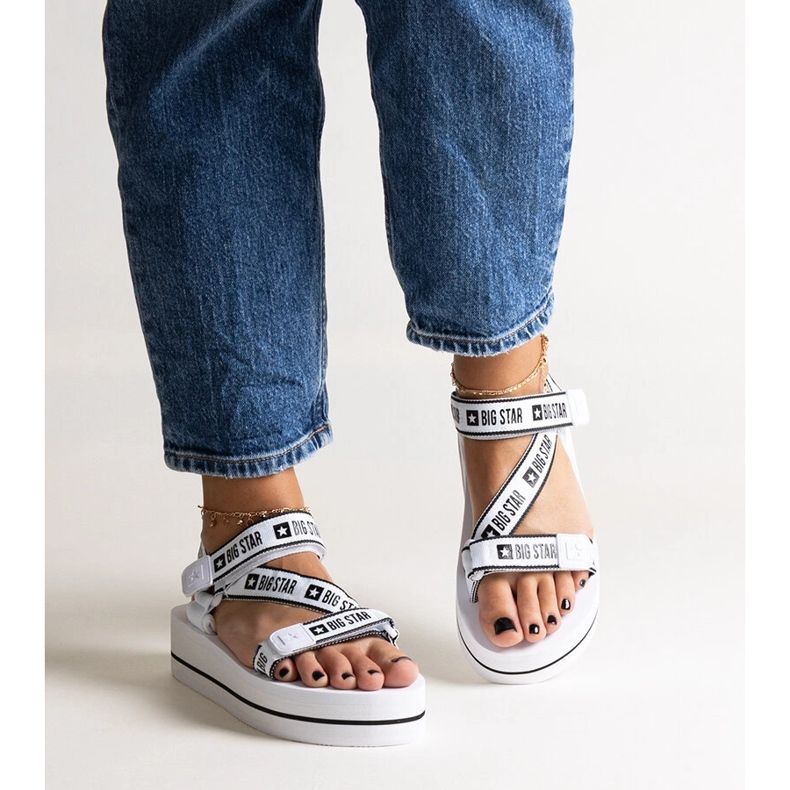 Vita platåsandaler Big Star NN274A526 1
