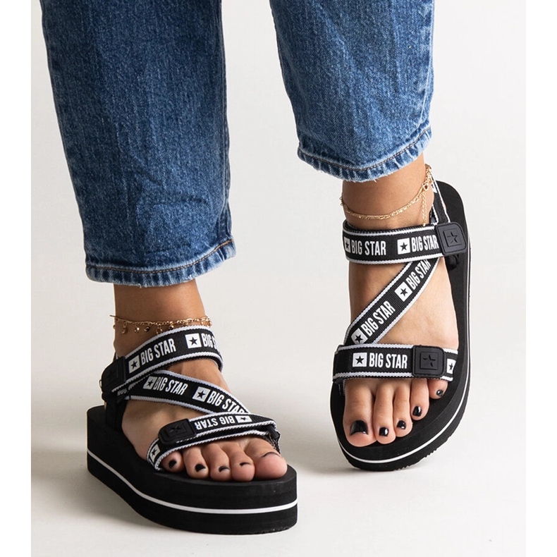 Svarta platåsandaler Big Star NN274A525 1