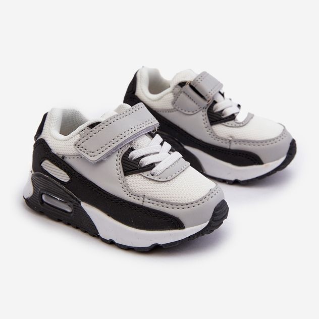 Sneakers med kardborreband för barn Grå Krissandra 1