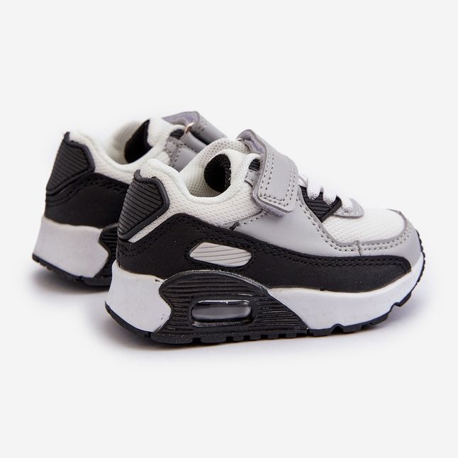 Sneakers med kardborreband för barn Grå Krissandra 2