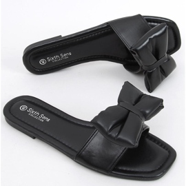 Mili Black tofflor med rosett svart 1