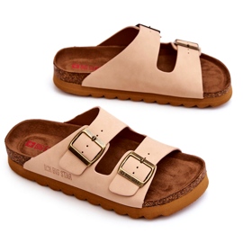 Klassiska Big Star Tofflor för kvinnor LL274478 Beige 3