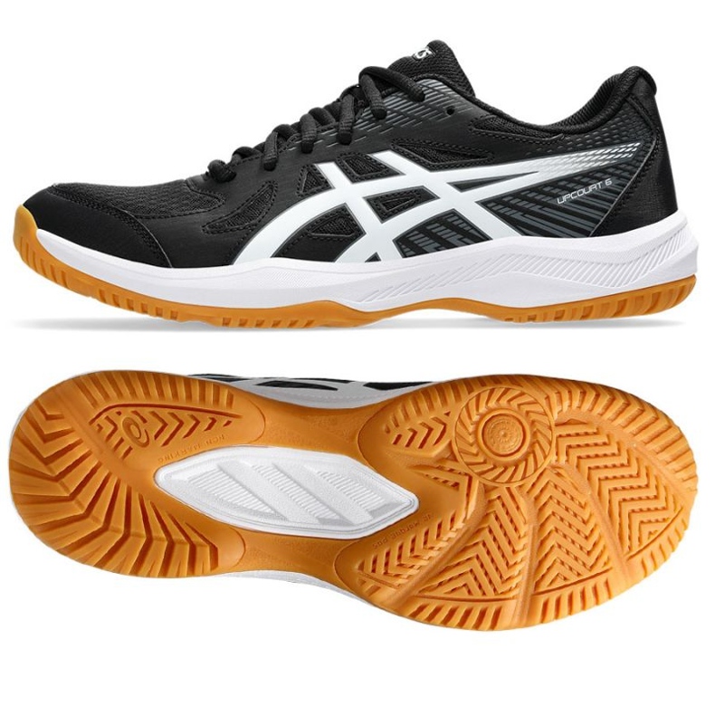 Asics Upcourt 6 M 1071A104 001 volleybollskor svart 1