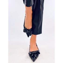 Candy Black ballerinor med öppen klack svart 1