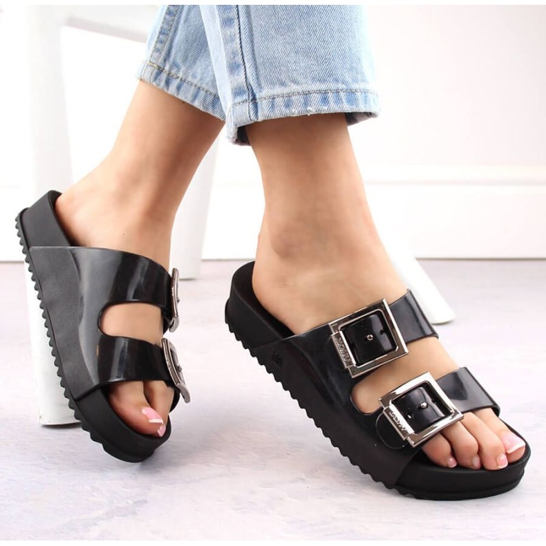 Bekväma dofttofflor Zaxy W INT2005, svarta 1