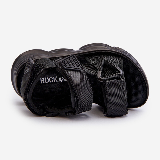 Barnsandaler med kardborreknäppning, Black Orretta svart 2