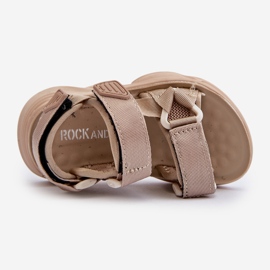 Barnsandaler med kardborreknäppning, Beige Orretta 2