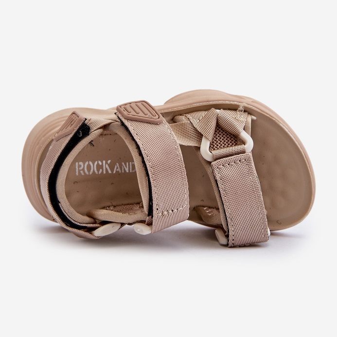 Barnsandaler med kardborreknäppning, Beige Orretta 2