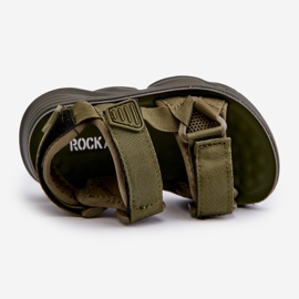 Barnsandaler med kardborreknäppning, grön Orretta 2