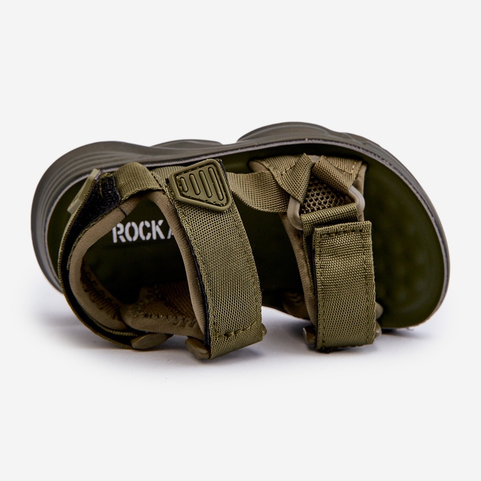 Barnsandaler med kardborreknäppning, grön Orretta 2