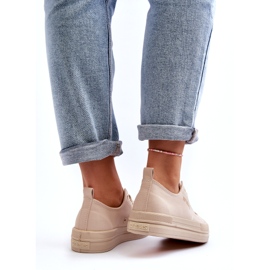 News Sneakers i beige tyg för damer Staneva 5