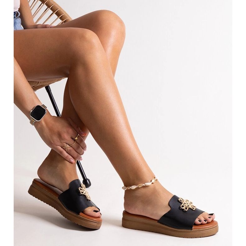 Svarta plattformsrutschbanor med Nibal-spänne 1