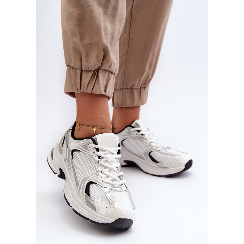 Damsportskor Sneakers Vita och Svarta Leranea 2