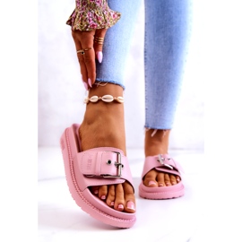 Klassiska tofflor med spänne Big Star JJ274A308 Rosa 1