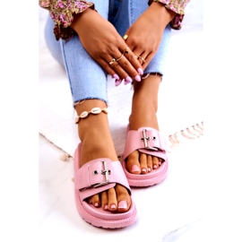 Klassiska tofflor med spänne Big Star JJ274A308 Rosa 3