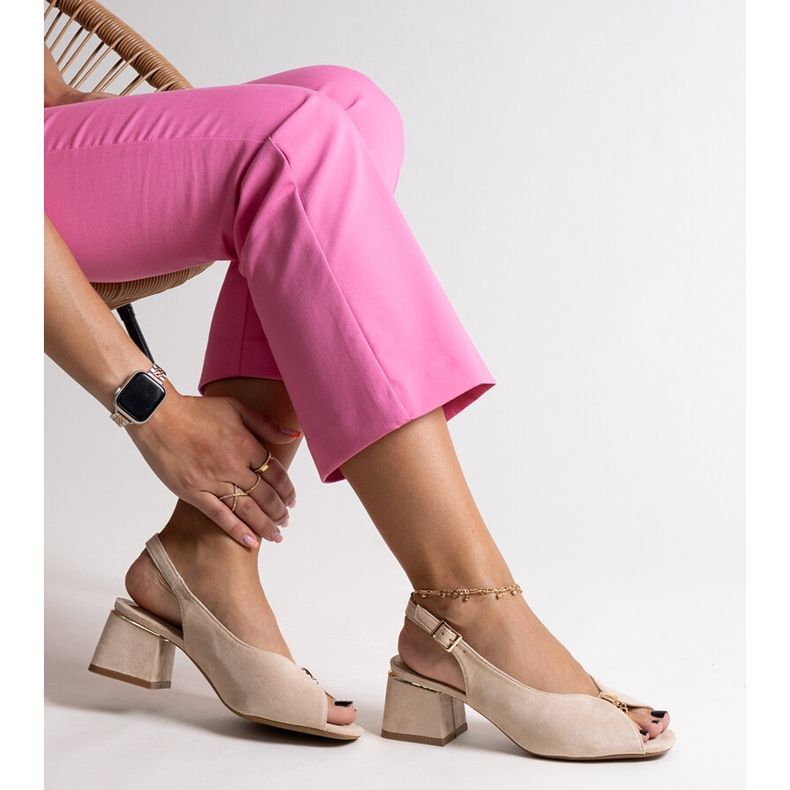 Beige blocksandaler Ayat 1