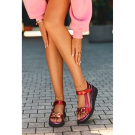 S.Barski Kilsandaler för kvinnor D&amp;A CR954 Lila purpur 1