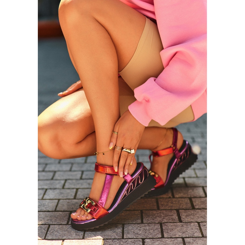 S.Barski Kilsandaler för kvinnor D&amp;A CR954 Lila violett 2