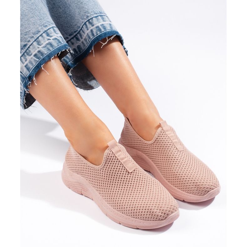 Rosa textilsneakers 1