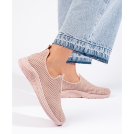 Rosa textilsneakers 2