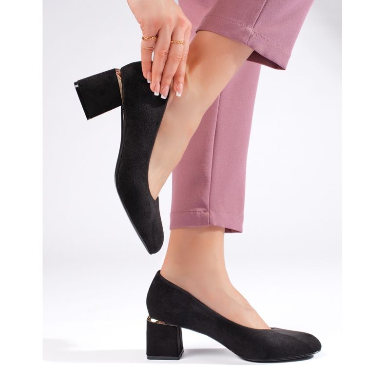 Svarta mocka höga klackar 2