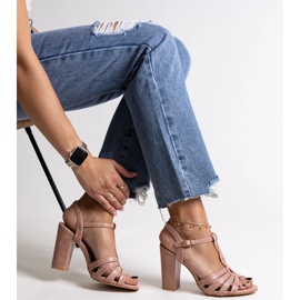 Rosa högklackade sandaler från Mikaii 1