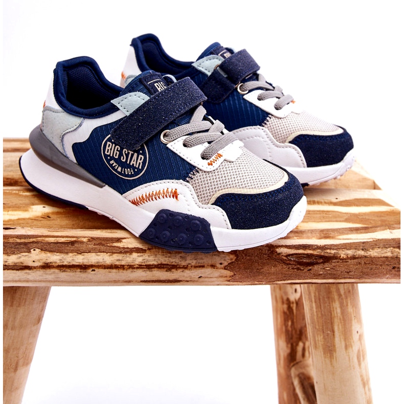 Barns sneakers minnesskumsystem Big Star LL374225 Navy Blue blå 4