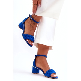 Seastar Essenza blå mocka flätade sandaler 3