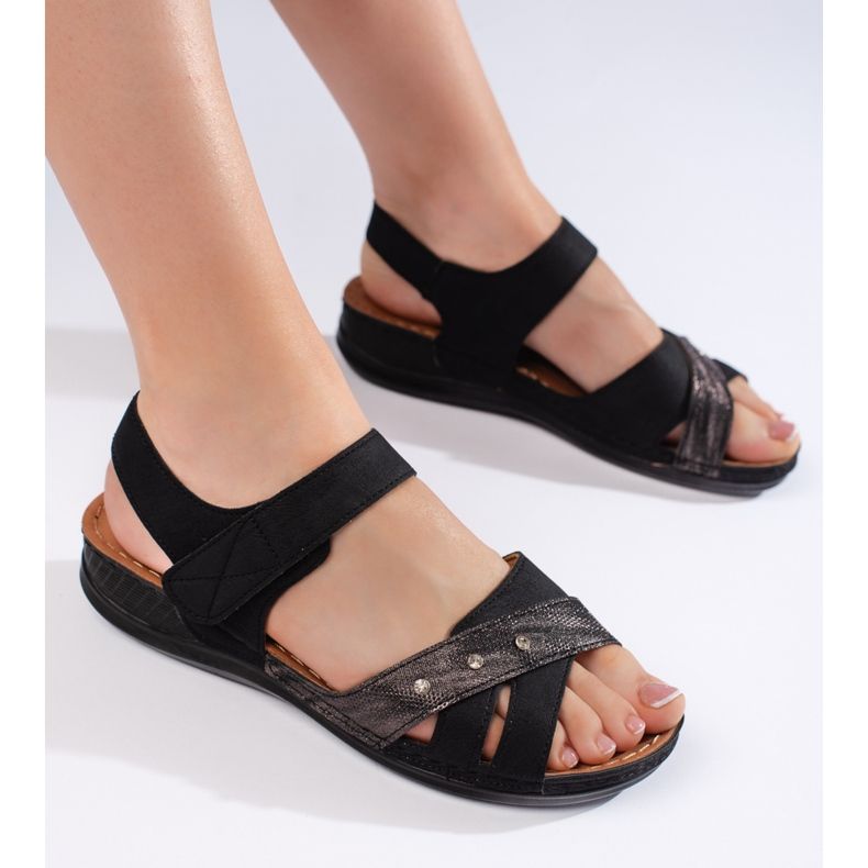 Ljusblå plattformsandaler för kvinnor 1